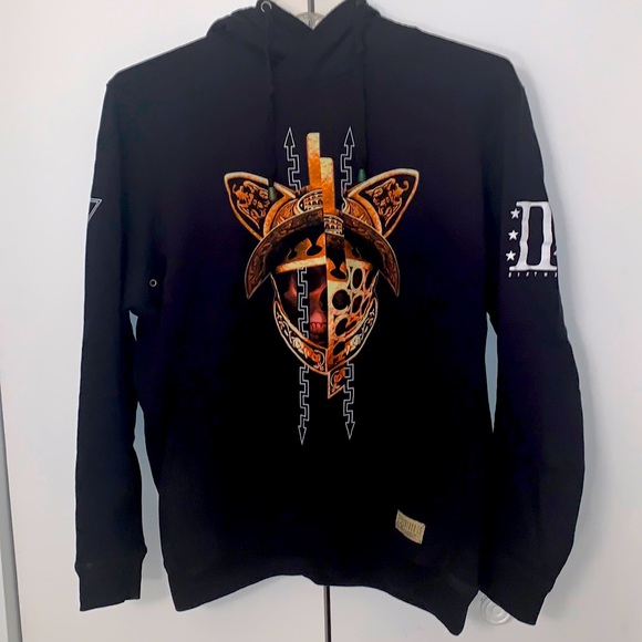 Karmaloop Entree Mens XL Black Front Logo Hoodie Sweatshirt - Picture 1 of 6